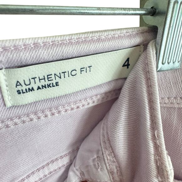 J. Jill Denim Cotton Blend Very Light Purple Mid Rise Slim Ankle Jeans Size 4 - Picture 5 of 8